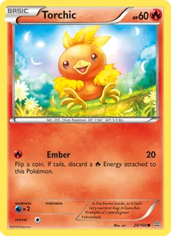 Torchic card from Primal Clash, number 25/160