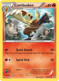 Combusken card from Primal Clash, number 27/160