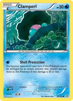 Clamperl card from Primal Clash, number 49/160
