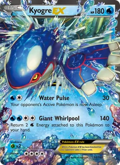 Kyogre EX card from Primal Clash, number 54/160
