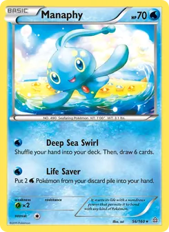 Manaphy card from Primal Clash, number 56/160