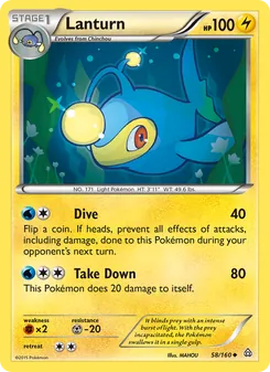 Lanturn card from Primal Clash, number 58/160