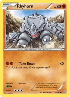 Rhyhorn card from Primal Clash, number 74/160