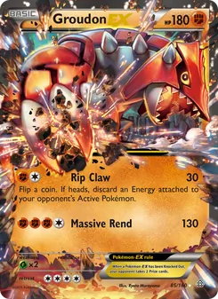 Groudon EX card from Primal Clash, number 85/160