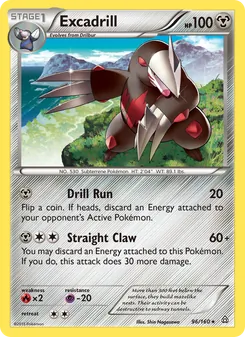 Excadrill card from Primal Clash, number 96/160