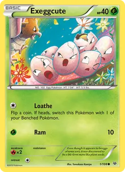Exeggcute card from Roaring Skies, number 1/108