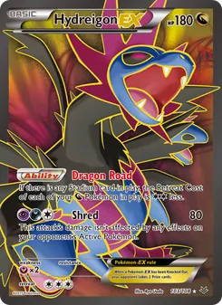 Hydreigon EX card from Roaring Skies, number 103/108