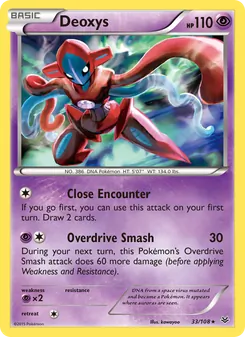 Deoxys card from Roaring Skies, number 33/108