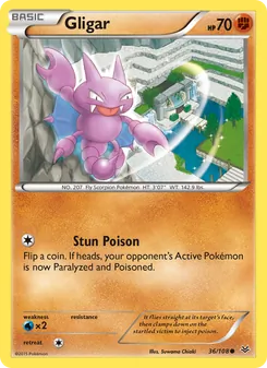Gligar card from Roaring Skies, number 36/108
