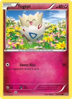 Togepi card from Roaring Skies, number 43/108