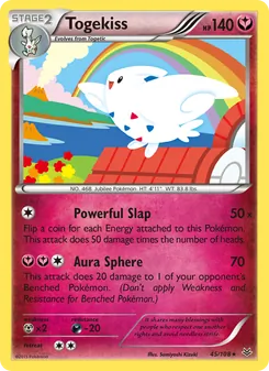 Togekiss card from Roaring Skies, number 45/108