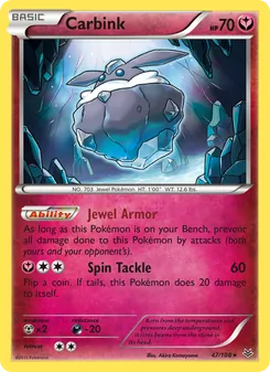 Carbink card from Roaring Skies, number 47/108