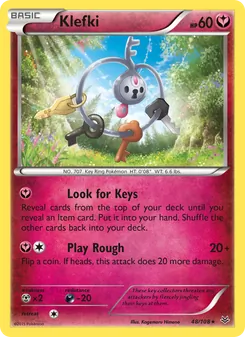 Klefki card from Roaring Skies, number 48/108
