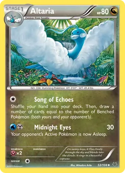 Altaria card from Roaring Skies, number 53/108