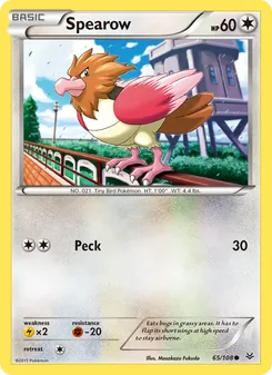 Spearow card from Roaring Skies, number 65/108