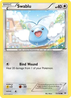 Swablu card from Roaring Skies, number 73/108