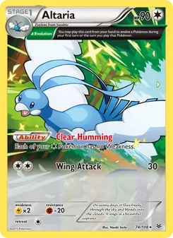 Altaria card from Roaring Skies, number 74/108