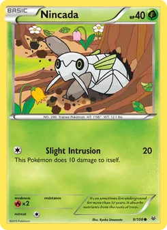 Nincada card from Roaring Skies, number 9/108