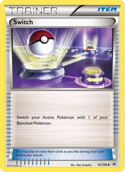Switch card from Roaring Skies, number 91/108