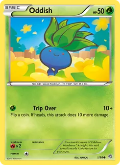 Oddish card from Ancient Origins, number 1/98