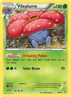 Vileplume card from Ancient Origins, number 3/98