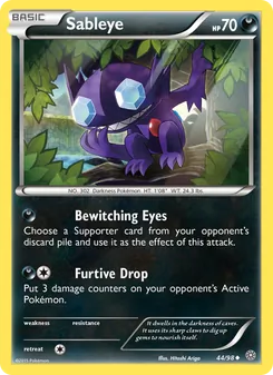 Sableye card from Ancient Origins, number 44/98