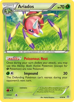 Ariados card from Ancient Origins, number 6/98