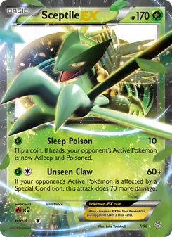 Sceptile EX card from Ancient Origins, number 7/98