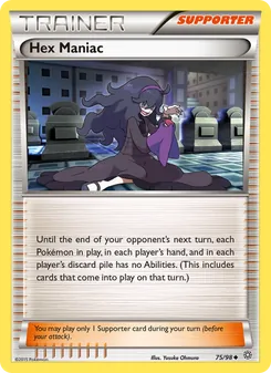 Hex Maniac card from Ancient Origins, number 75/98