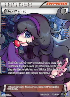 Hex Maniac card from Ancient Origins, number 75a/98
