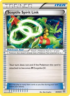 Sceptile Spirit Link card from Ancient Origins, number 80/98
