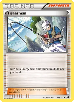 Fisherman card from BREAKthrough, number 136/162