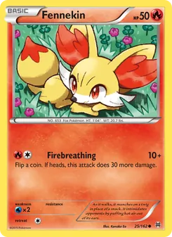 Fennekin card from BREAKthrough, number 25/162