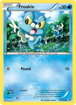 Froakie card from BREAKthrough, number 46/162