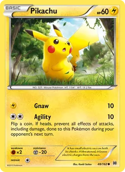 Pikachu card from BREAKthrough, number 48/162