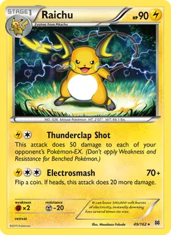 Raichu card from BREAKthrough, number 49/162
