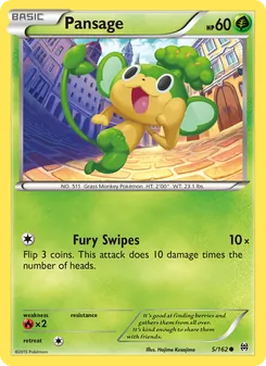 Pansage card from BREAKthrough, number 5/162