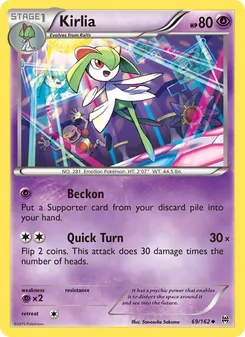 Kirlia card from BREAKthrough, number 69/162
