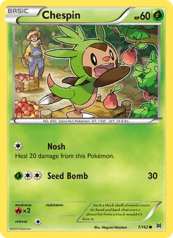 Chespin card from BREAKthrough, number 7/162