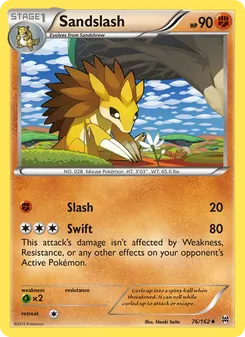 Sandslash card from BREAKthrough, number 76/162