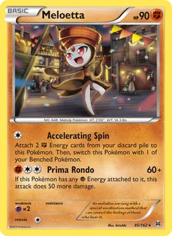 Meloetta card from BREAKthrough, number 85/162