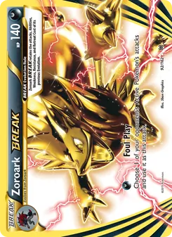 Zoroark BREAK card from BREAKthrough, number 92/162