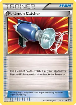 Pokémon Catcher card from BREAKpoint, number 105/122