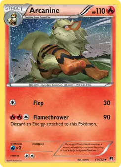 Arcanine card from BREAKpoint, number 11/122