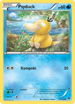 Psyduck card from BREAKpoint, number 16/122