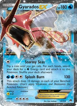 Gyarados EX card from BREAKpoint, number 26/122