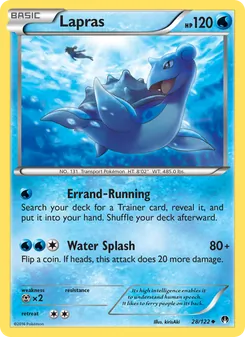Lapras card from BREAKpoint, number 28/122