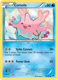 Corsola card from BREAKpoint, number 29/122