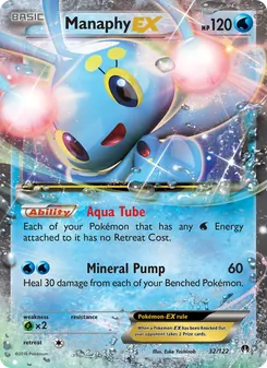 Manaphy EX card from BREAKpoint, number 32/122