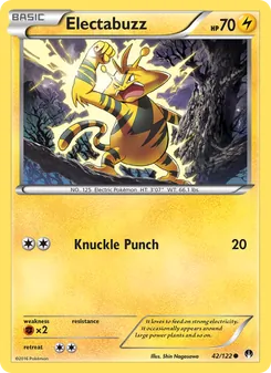 Electabuzz card from BREAKpoint, number 42/122